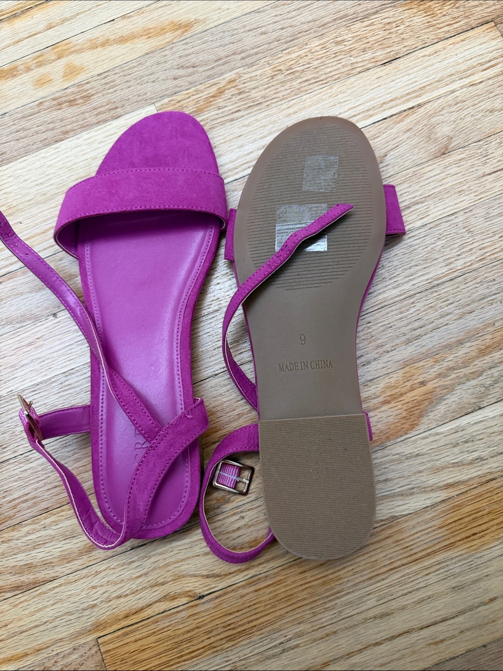 J. Crew Hot Pink Suede Strappy Sandals